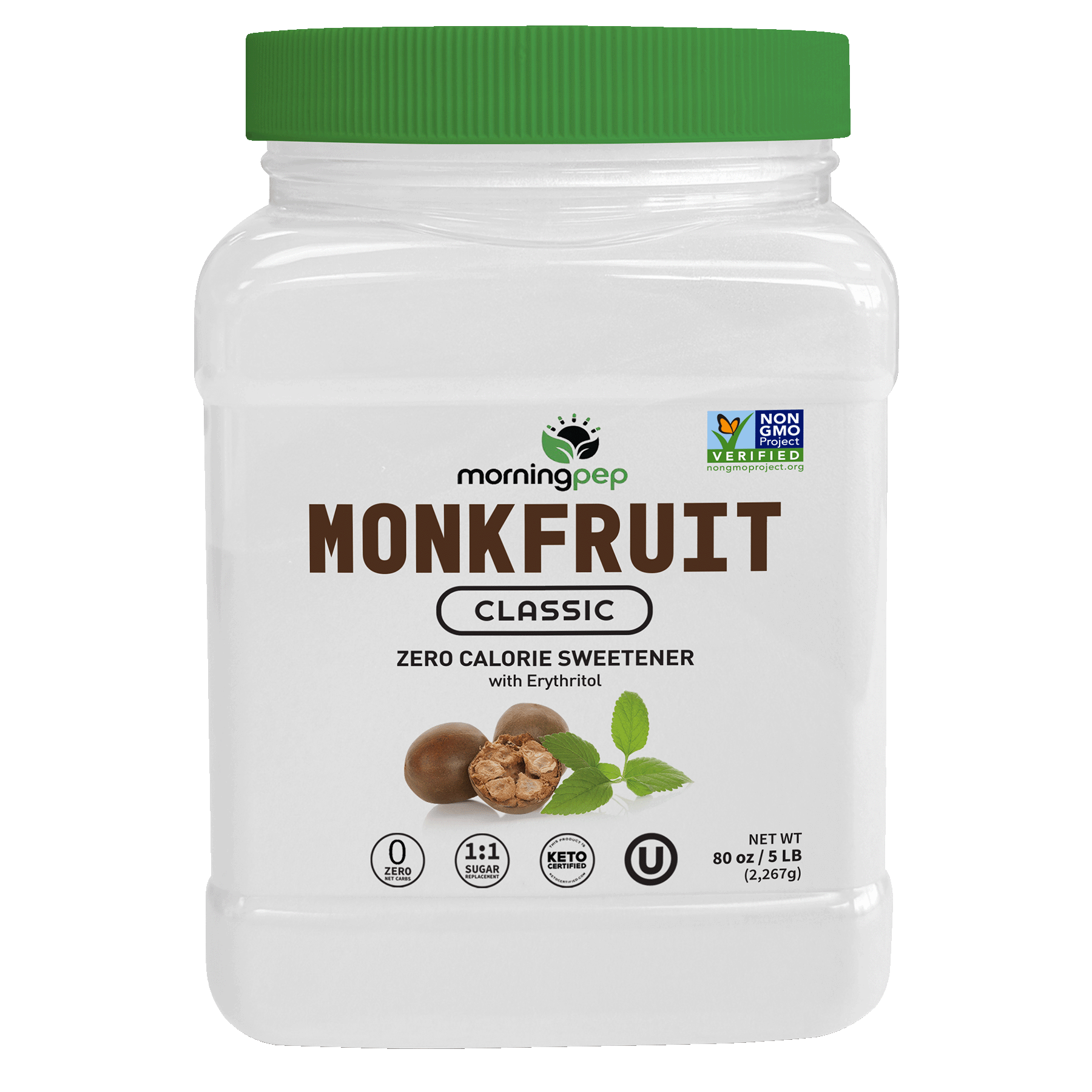 Morning Pep Monk Fruit Sweetener, Classic | White