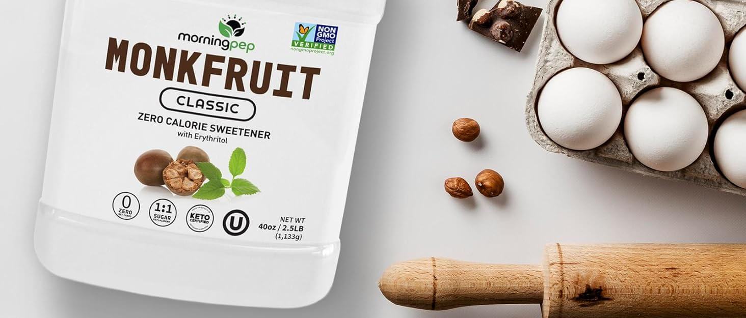 Morning Pep Monk Fruit Sweetener, Classic | White