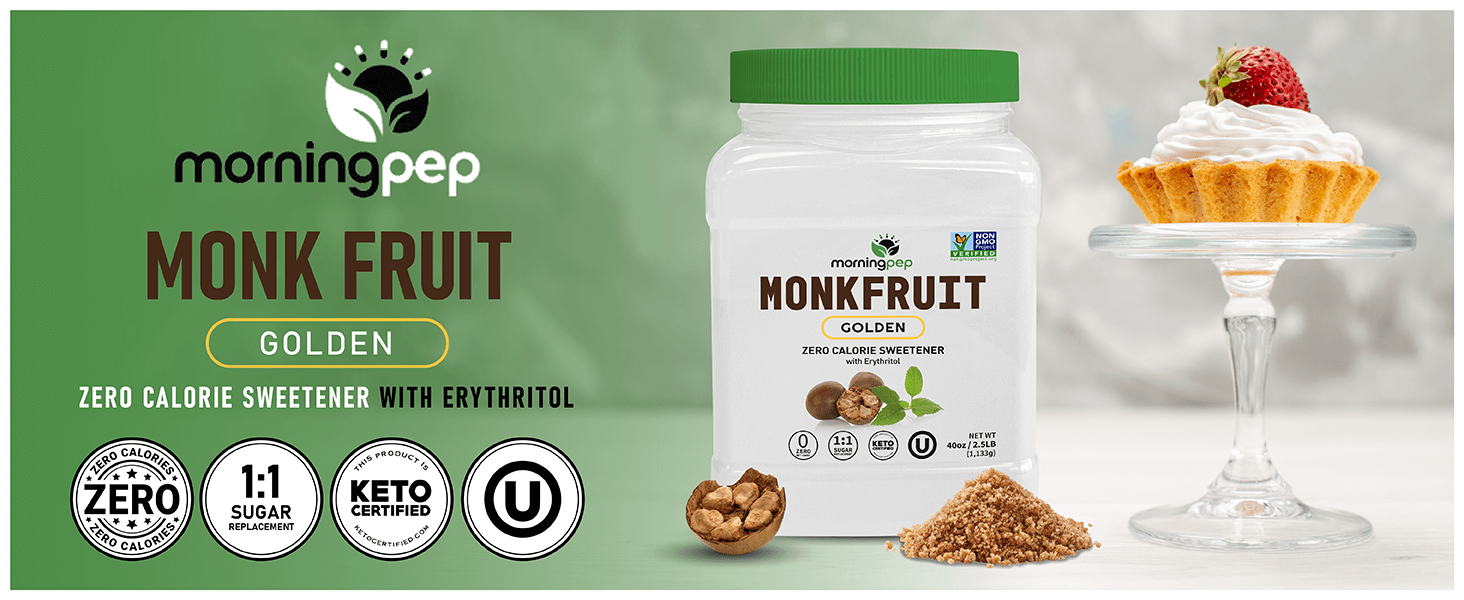 Morning Pep Monk Fruit Sweetener, Golden