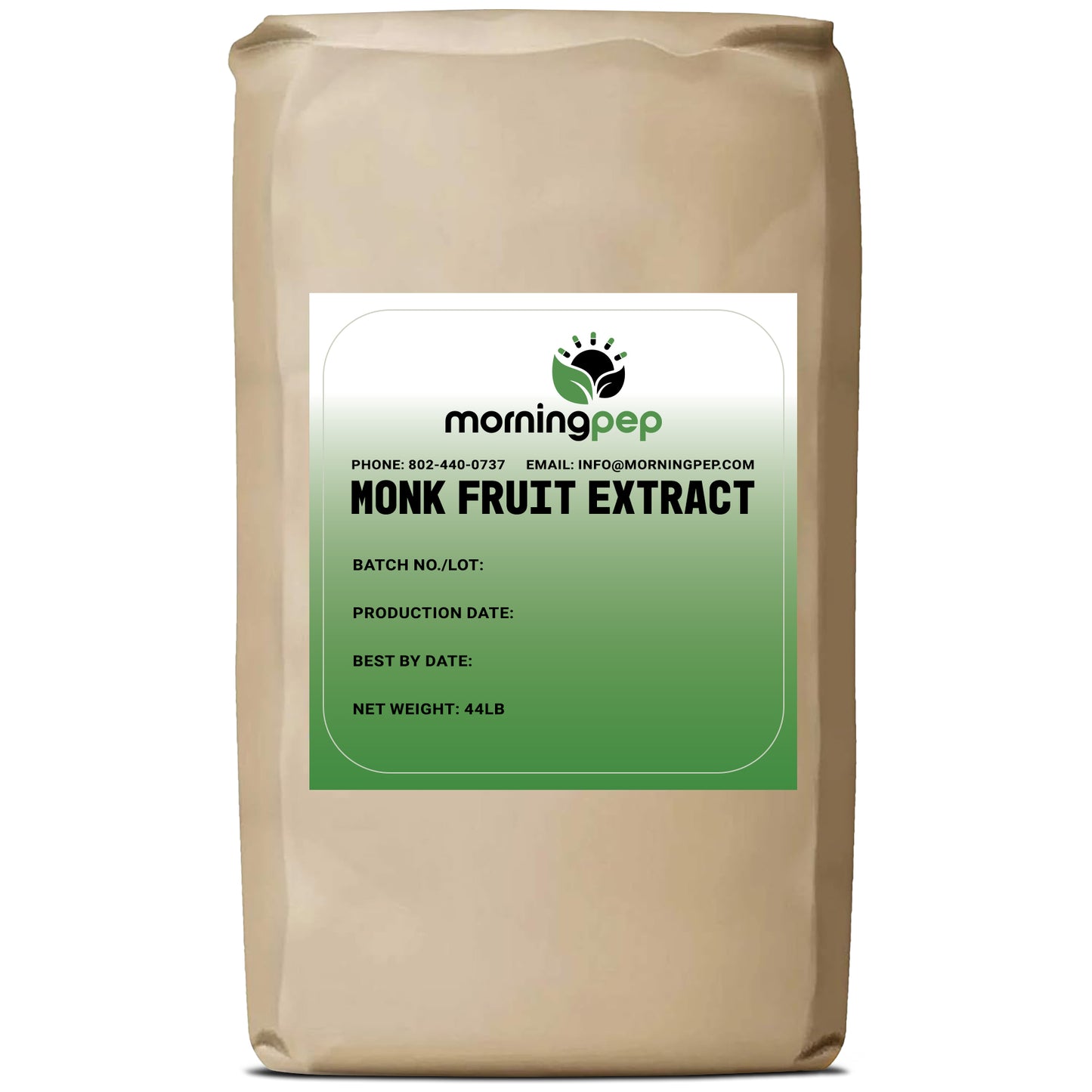 Morning Pep 100% Pure Monk Fruit extract sweetener, No Erythritol, Monkfruit Extract Powder, NON-GMO Project Verified, Keto Certified, OU kosher, No Fillers Zero Calories