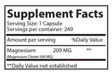 Magnesium Citrate 200mg Supplement